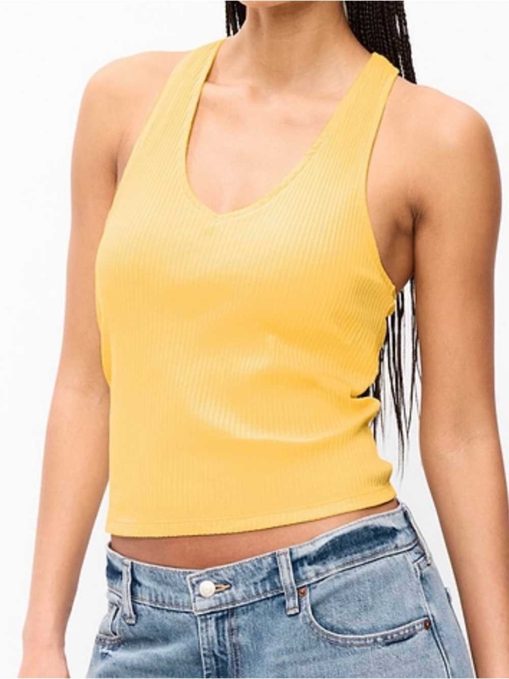 Old Navy Sleeveless Ribbed Loop-Back Sunbeam
Halter Top Size XL - Picture 3 of 9